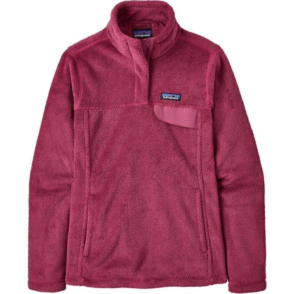 Patagonia Re-Tool Snap-T Fleece Pullover M Dark Star Pink X-Dye Warm Cozy Pocket
